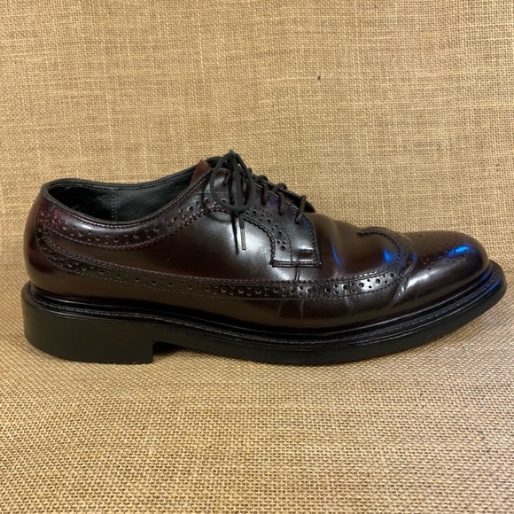 Men’s oxfords wing tip Vintage Jarman burgundy 8.5 main image 7